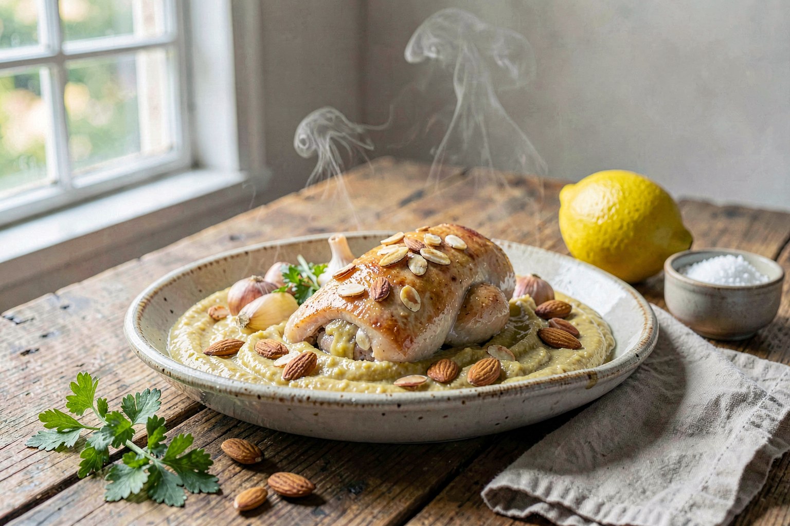 Andean Creamy Aji de Gallina with Pastured Chicken and Toasted Almonds