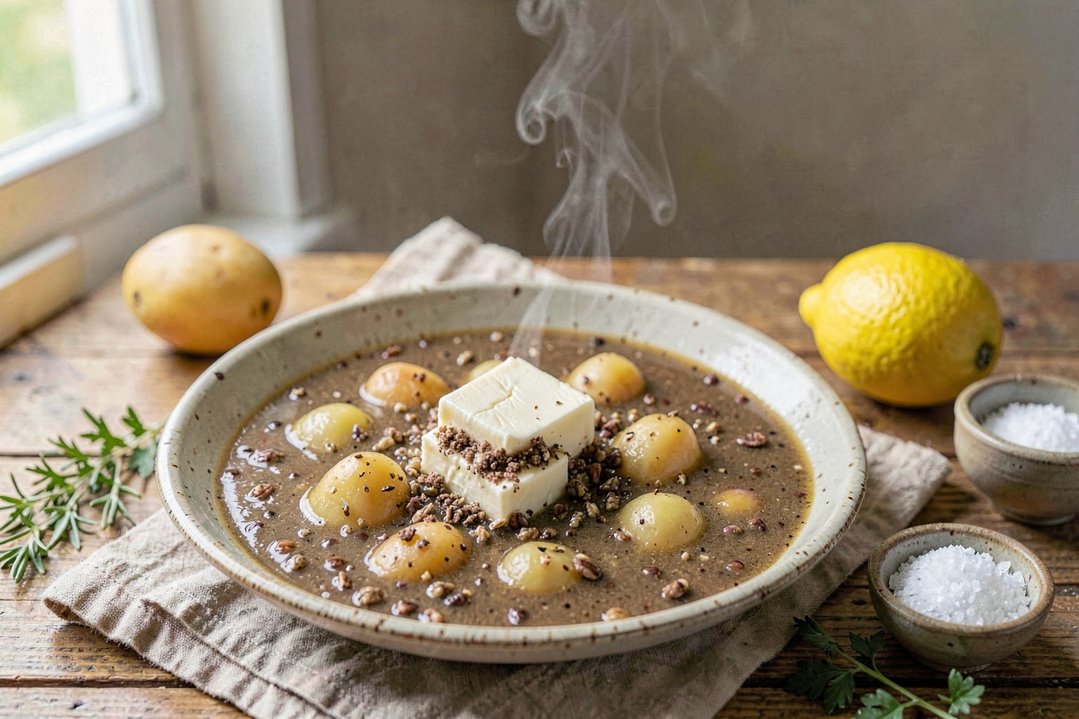 Bruna Soppa (Nordic Clean Rye & Potato Soup)