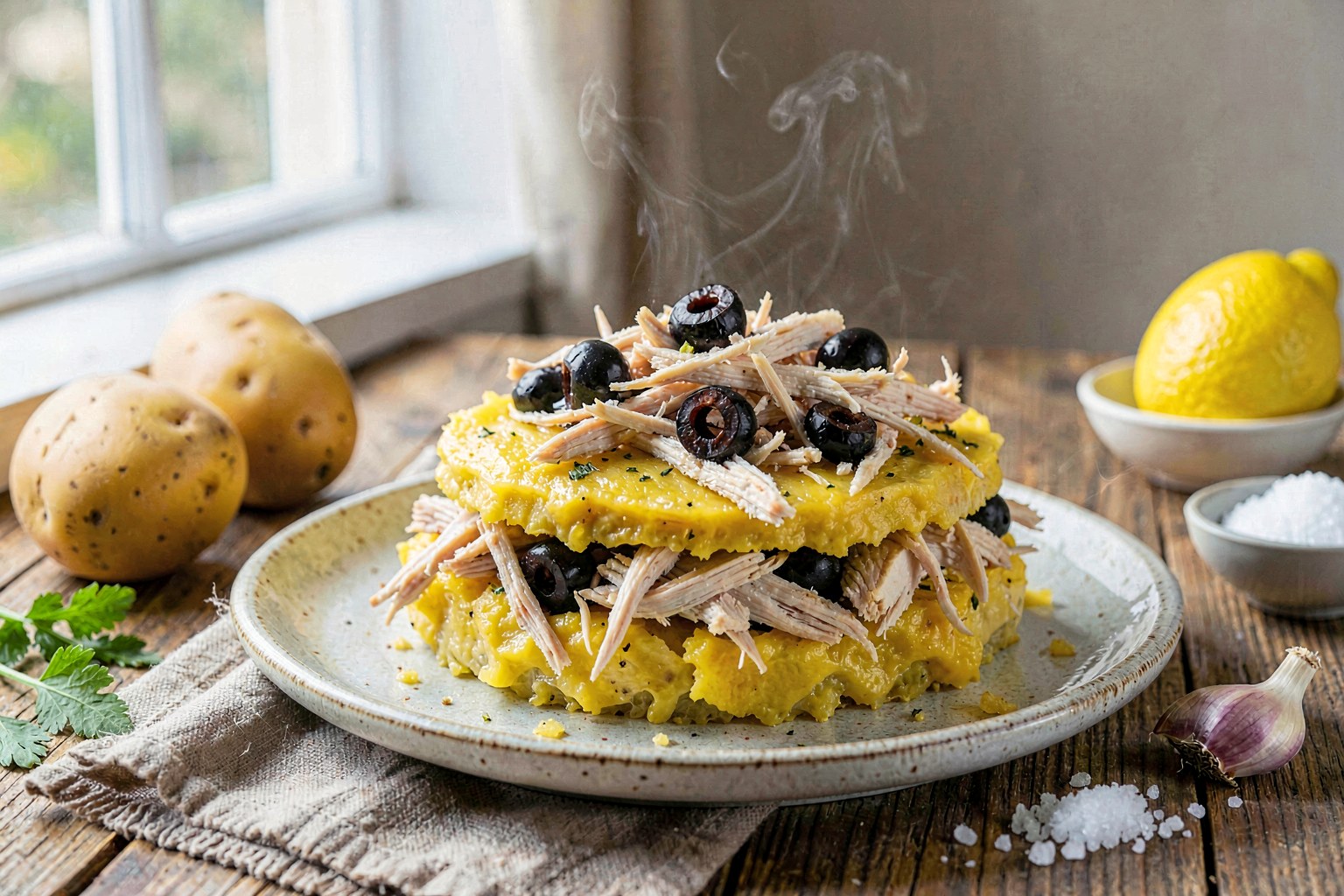 Andean Causa Rellena: Yellow Potato & Pastured Chicken