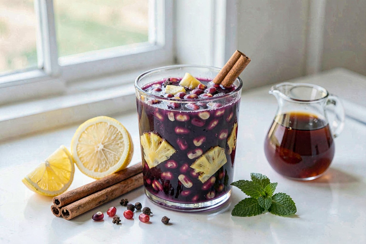 Andean Purple Corn Elixir with Pineapple & Cinnamon
