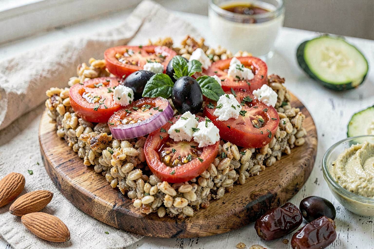 Cretan Barley Dakos with Tomato & Feta