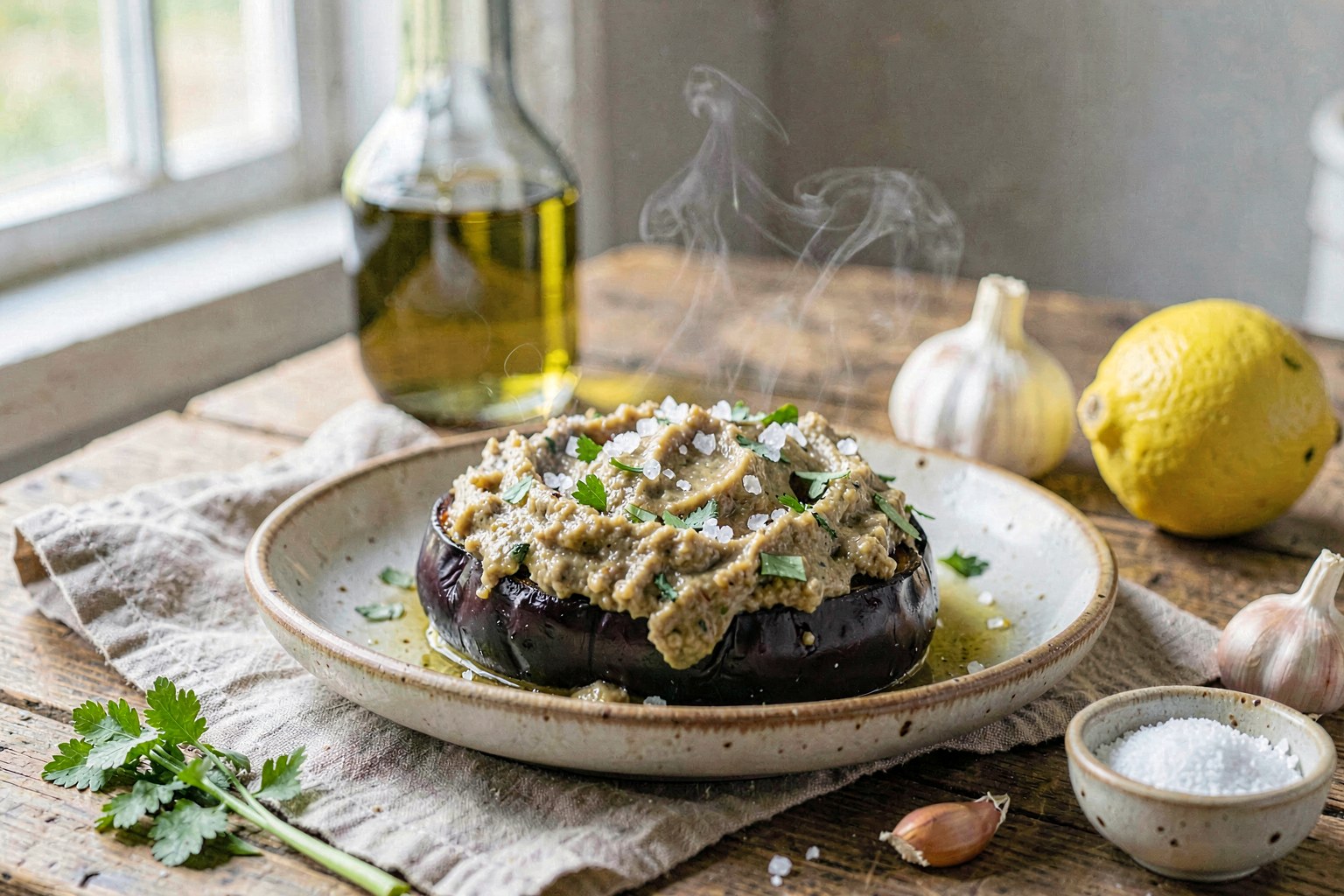 Cretan Melitzanosalata (Smoky Roasted Eggplant Dip)