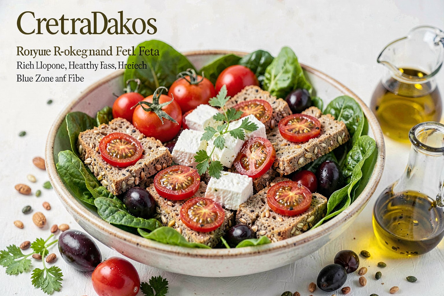 Cretan Dakos with Roasted Tomatoes & Pasture-Raised Feta