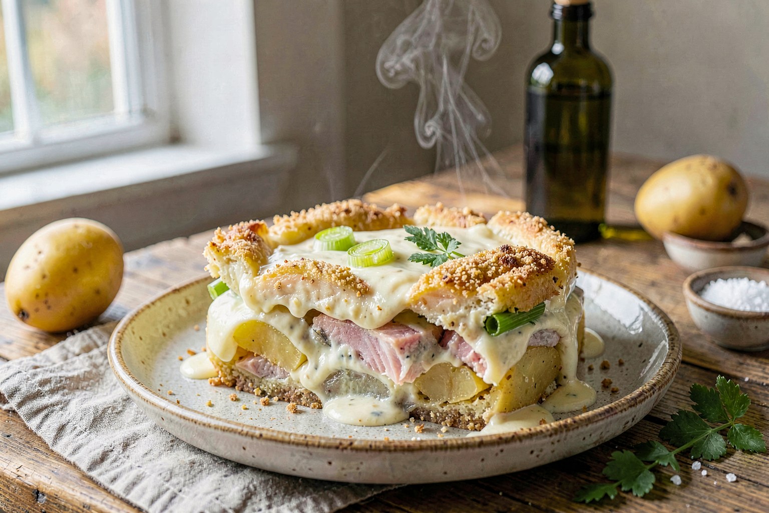 Fiskgryta med Gräddsås (Nordic Clean Baked Fish Pie)