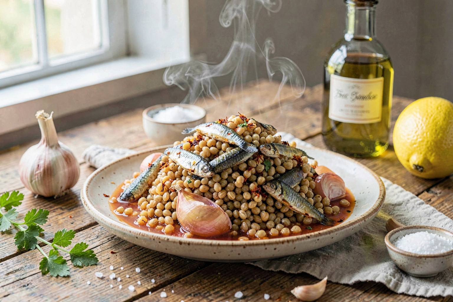 Fregola con le Sardine (Mediterranean Blue Zone)