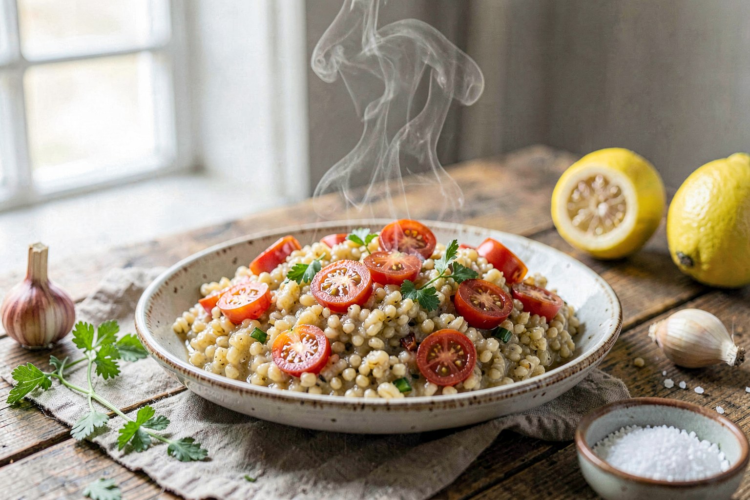 Golden State Heirloom Tomato and Farro Risotto