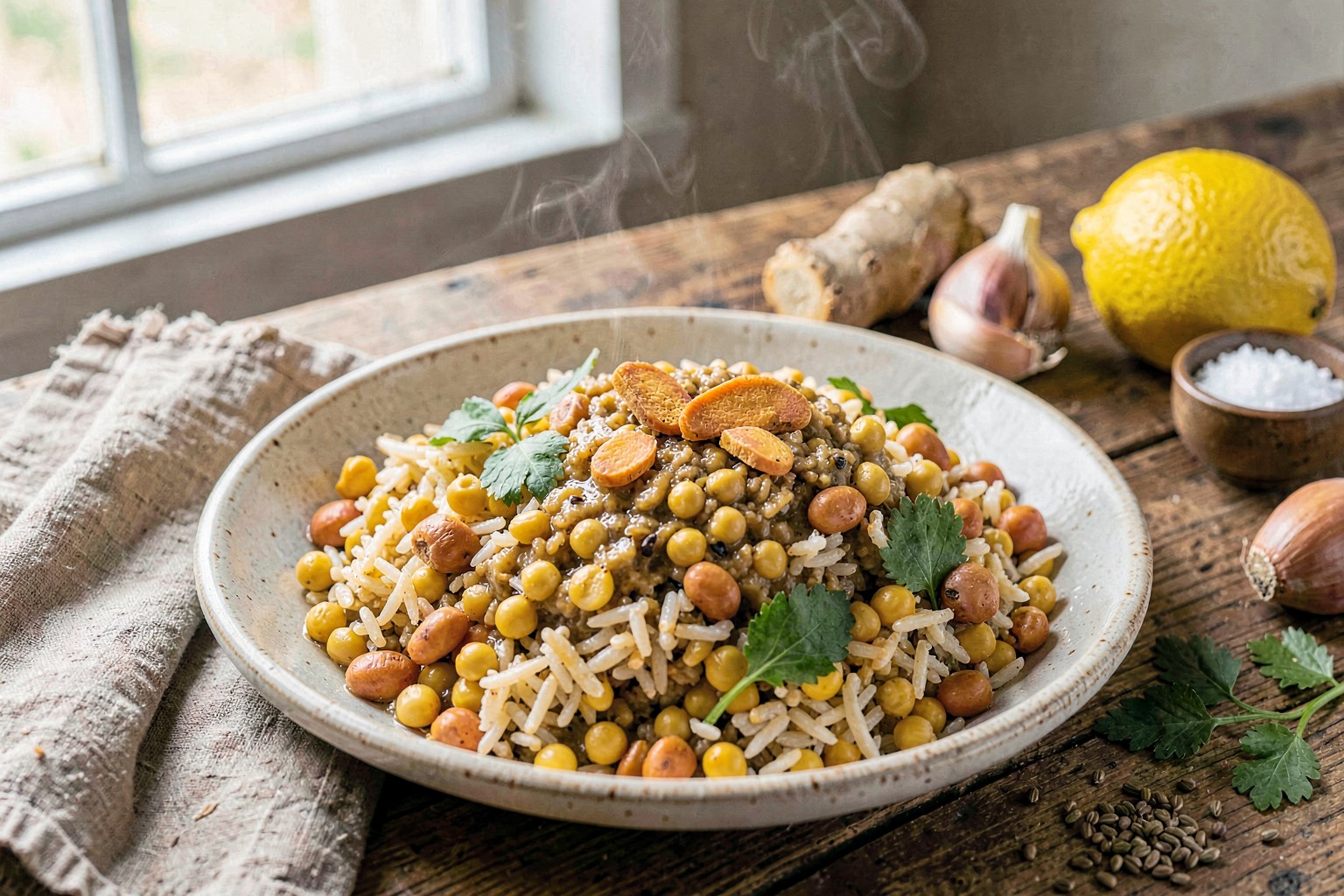 Golden Turmeric Khichdi (Ayurvedic Modern)