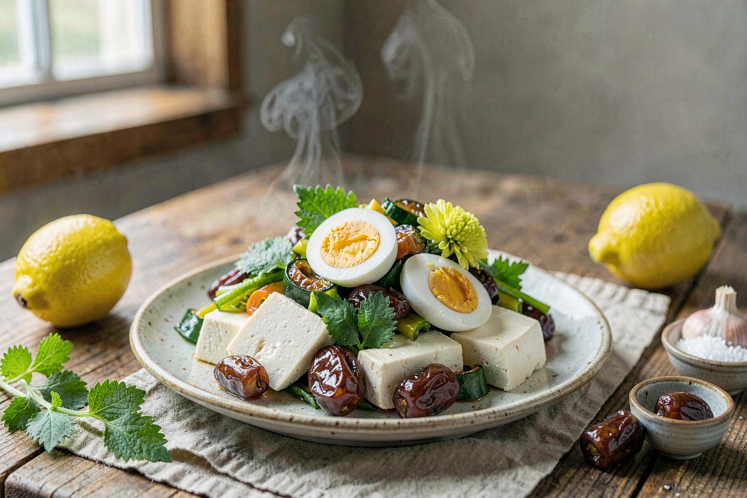Okinawan Goya Champuru with Pastured Eggs and Fermented Tofu