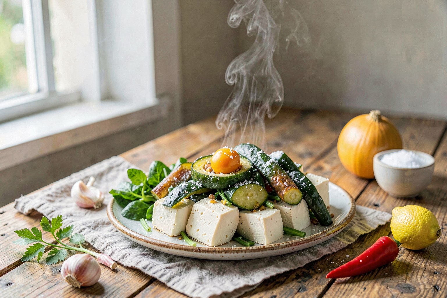 Goya Champuru: Bitter Melon Stir-Fry with Tofu & Bonito
