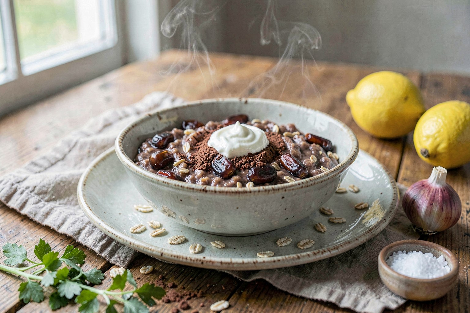 Havregrynsgryta med Cacao: Nordic Clean Chocolate Porridge