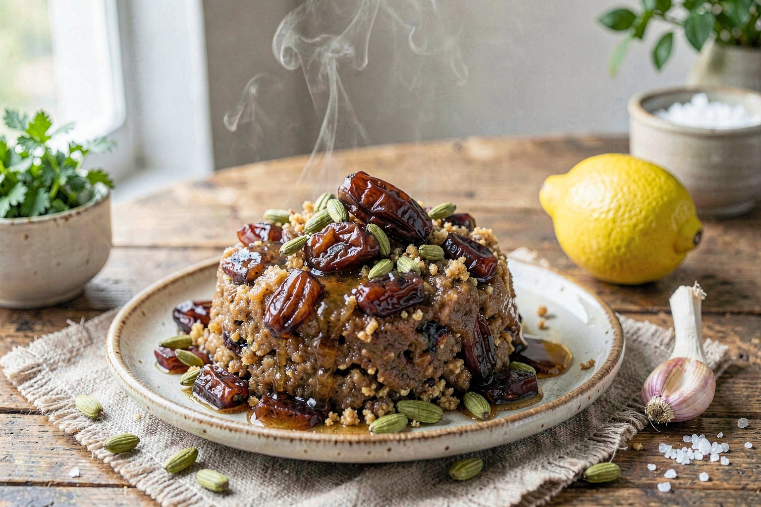 Cardamom-Infused Date & Ghee Halwa