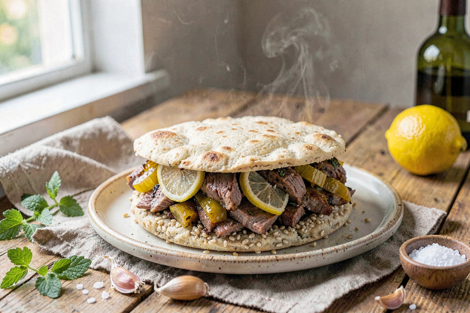 Fermented Sprouted Spelt Kesra with Pasture-Raised Lamb