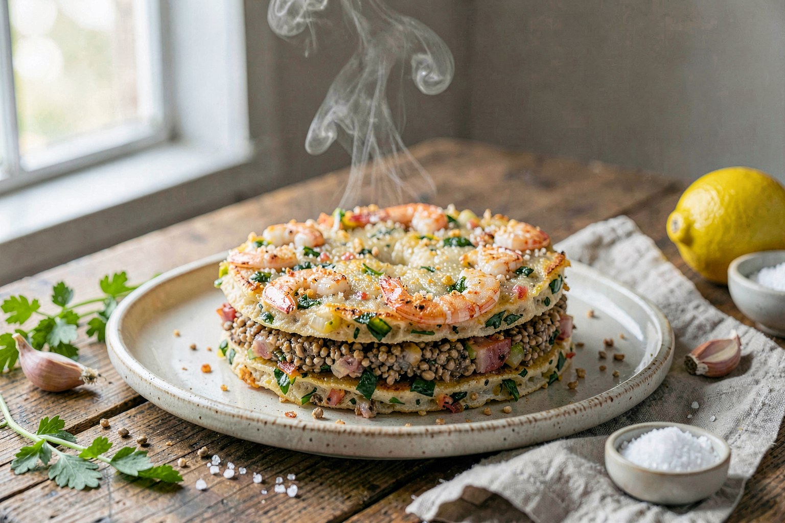 Crispy Kimchi & Wild Shrimp Jeon