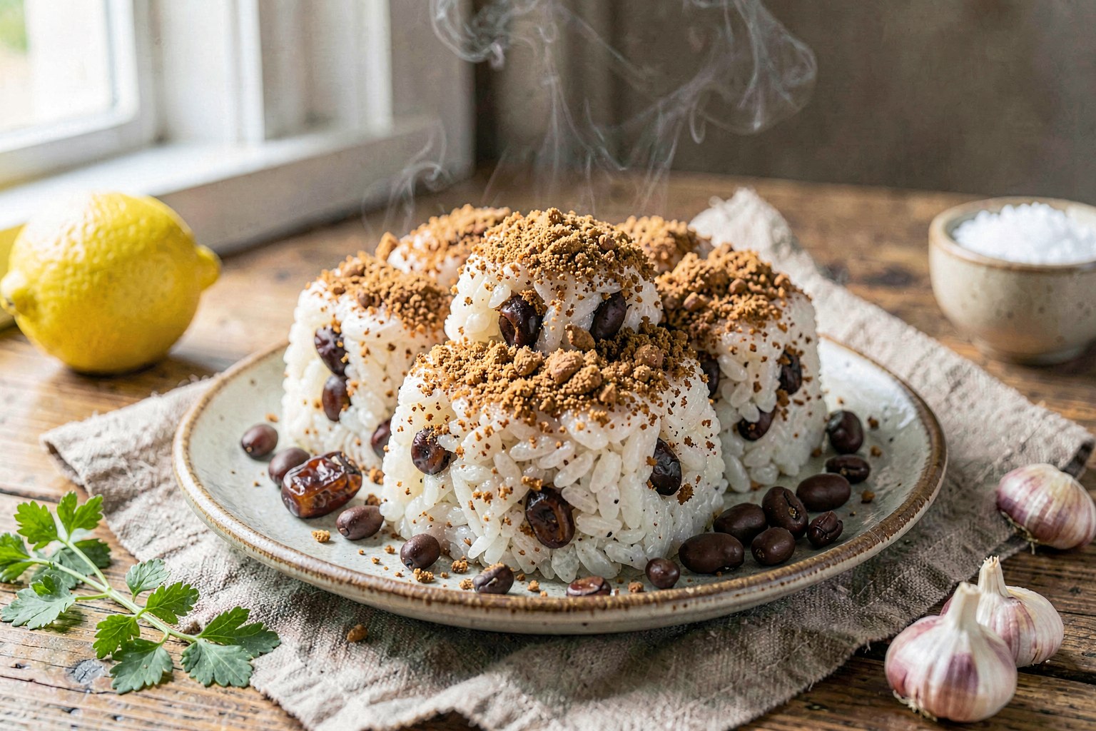 Steamed Kinako Mochi with Roasted Soybean Dust
