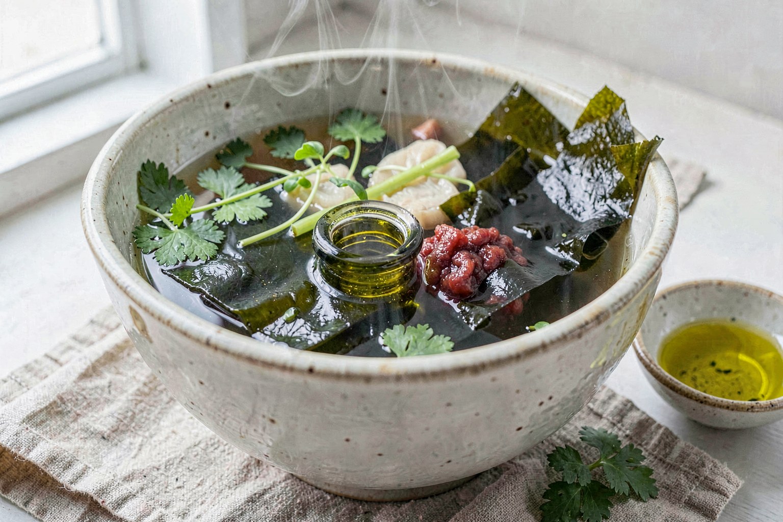 Okinawan Kombu Miso Soup (Seaweed Umami Broth)