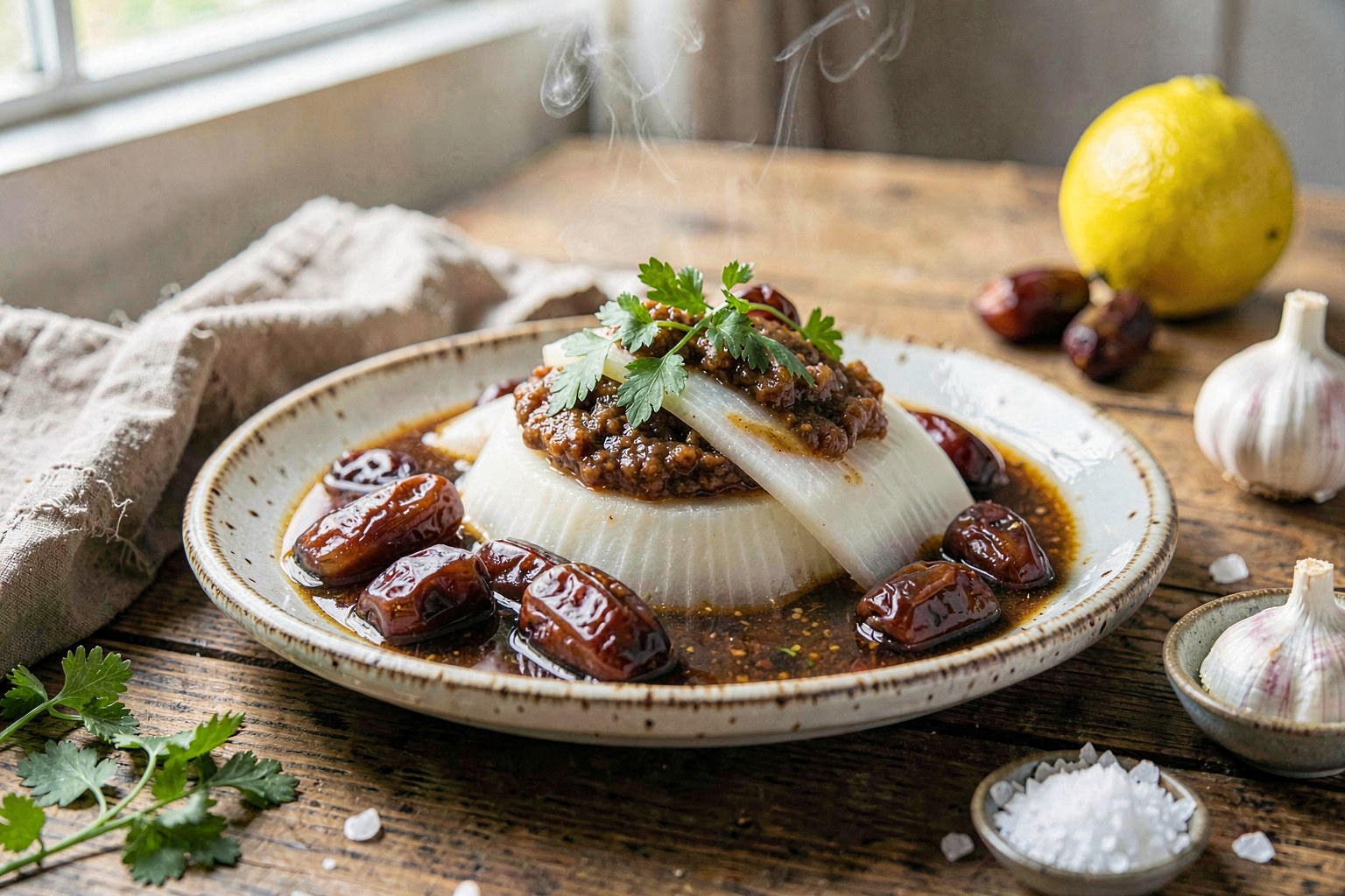 Quick-Fermented Radish (Konggyeomchi) with Sweet Doenjang