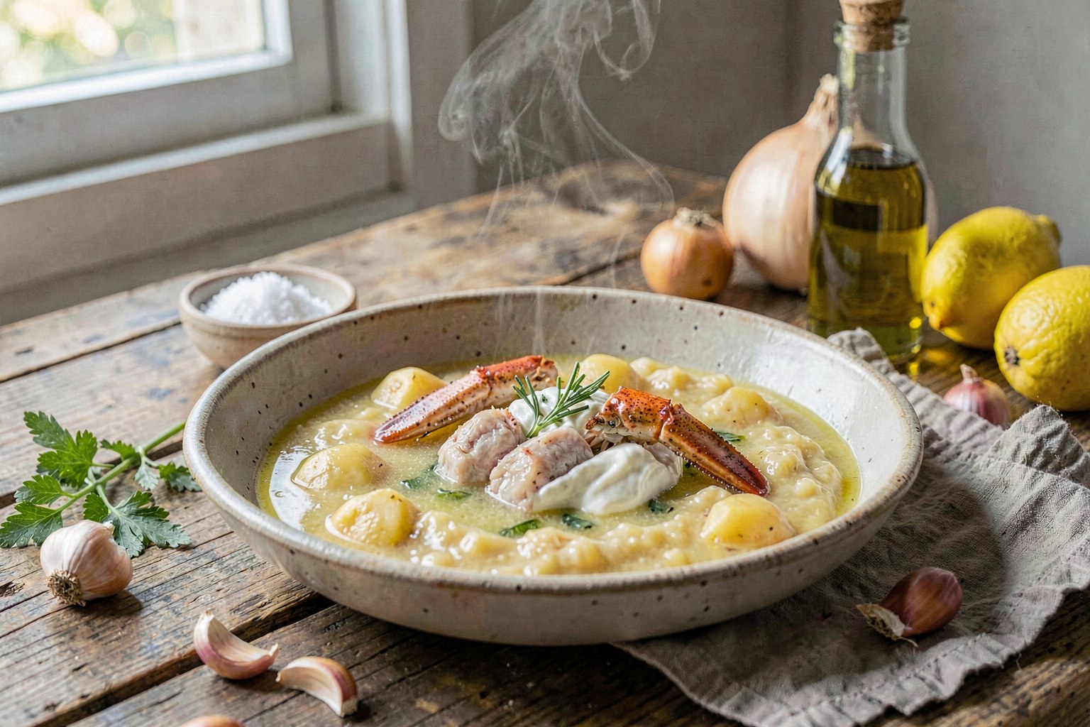 Nordic Krabbe: Cold Wild Crab & Potato Broth