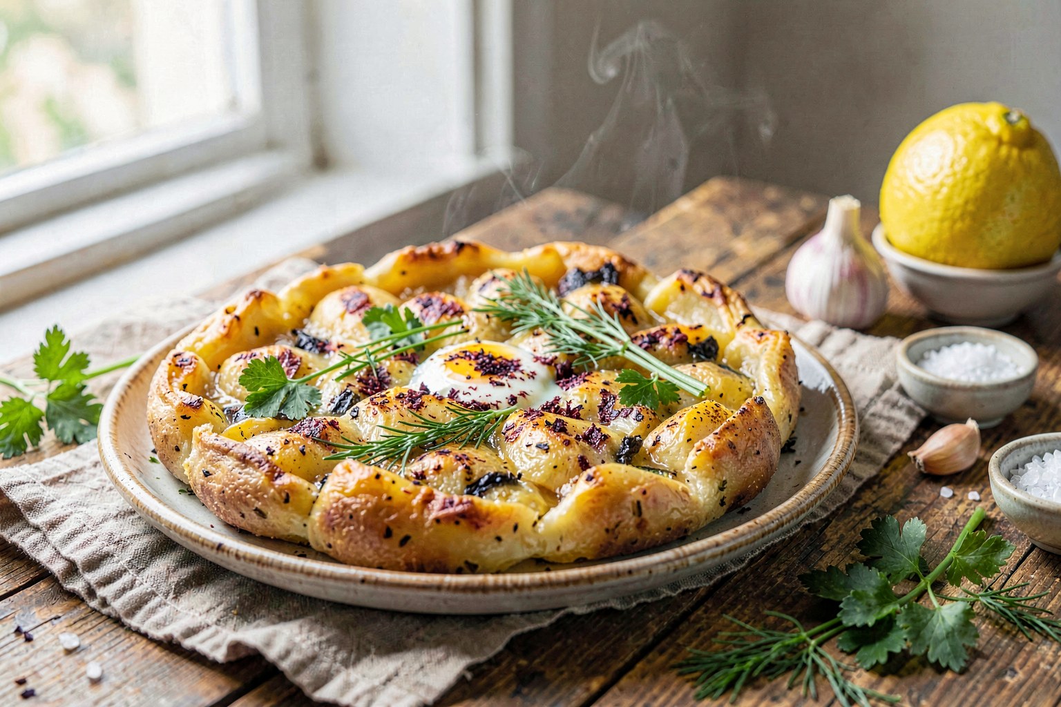 Kuku-e-Safran-e-Gereshk: Savory Saffron & Dried Lime Potato Frittata