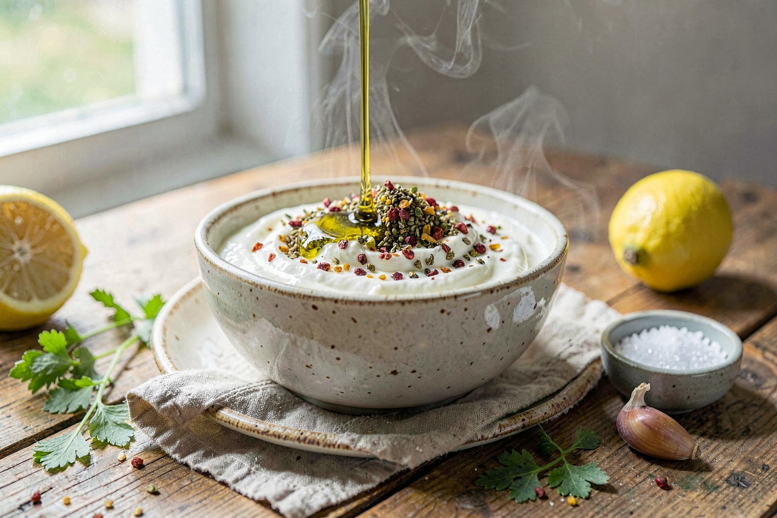 Creamy Laban with Toasted Sumac & Za'atar