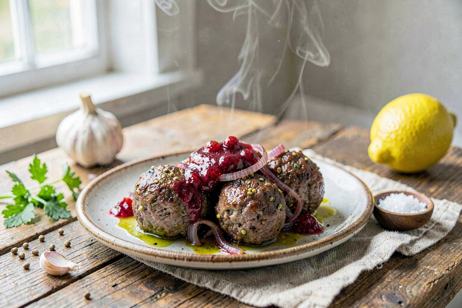 Älgköttbullar med Rödlök (Nordic Clean Tradition)