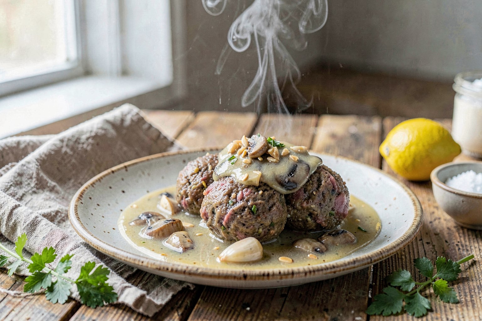 Älgköttbullar med Svin (Elk & Pork Meatballs with Clean Sauce)
