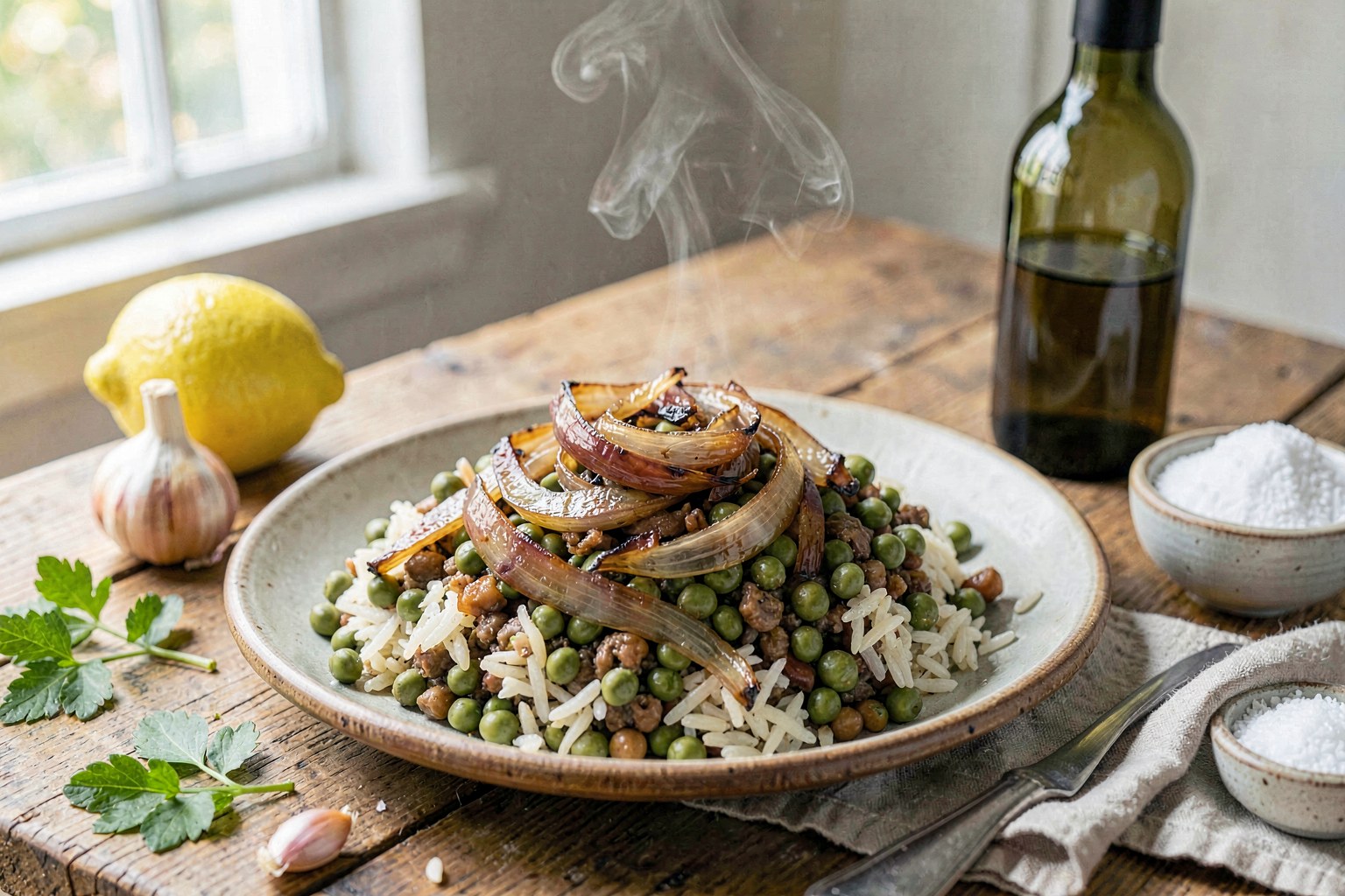 Caramelized Onion & Lentil Mujaddara (Blueprint-Style)