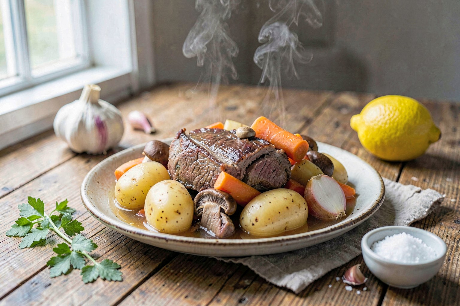 Nikujaga: Simmered Grass-Fed Beef & Root Vegetables