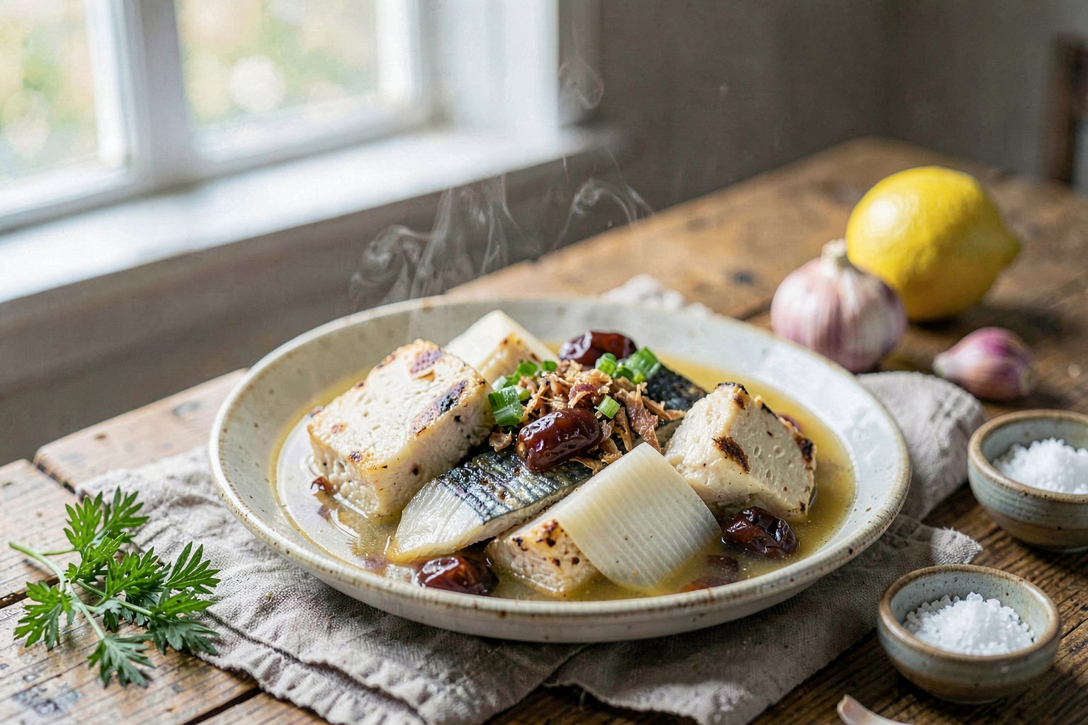 Winter Oden: Wild-Caught Fish & Daikon in Polyphenol-Rich Dashi