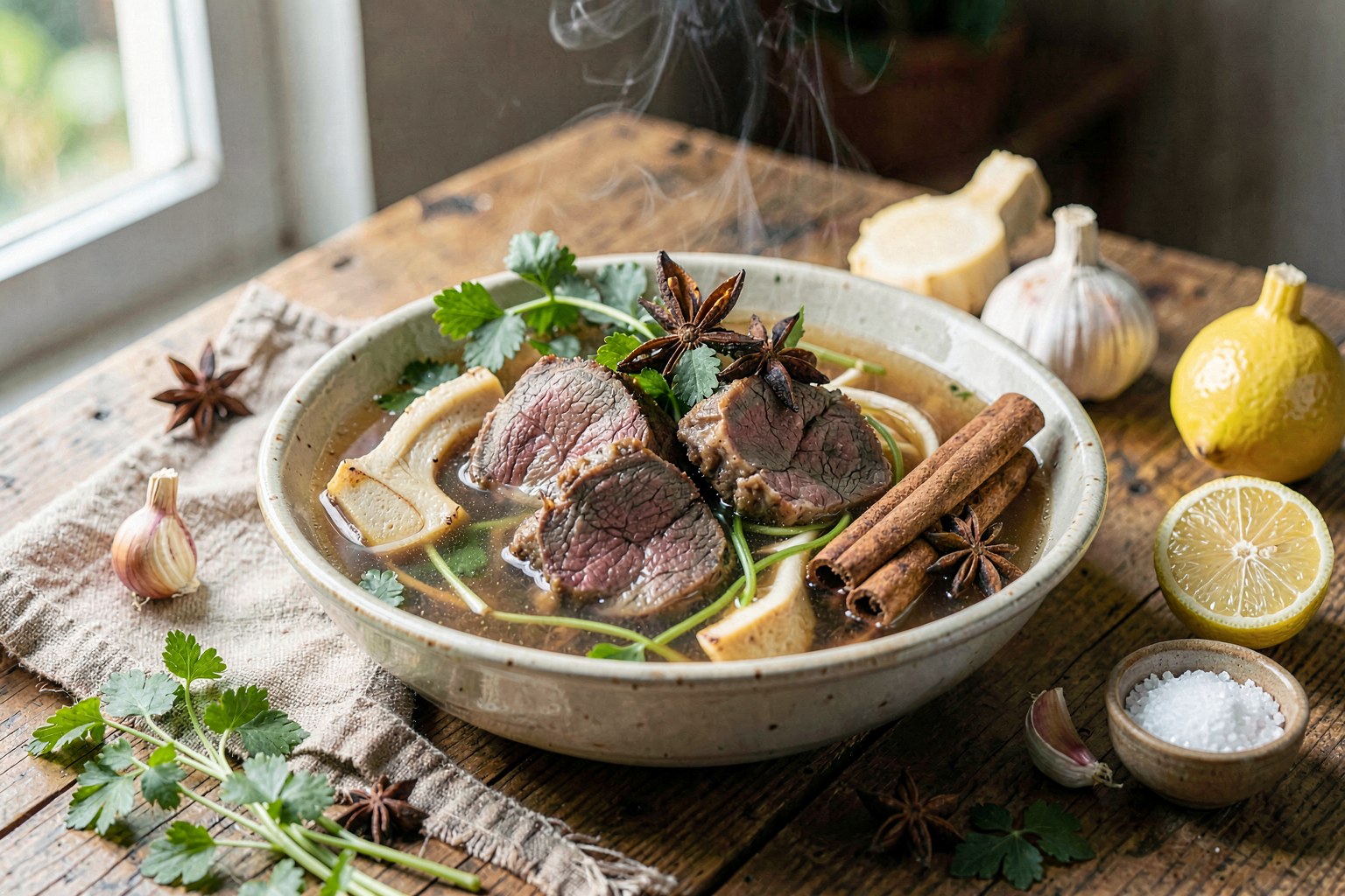 Phở Bò Hà Nội (Vietnamese Herb-Broth Tradition)