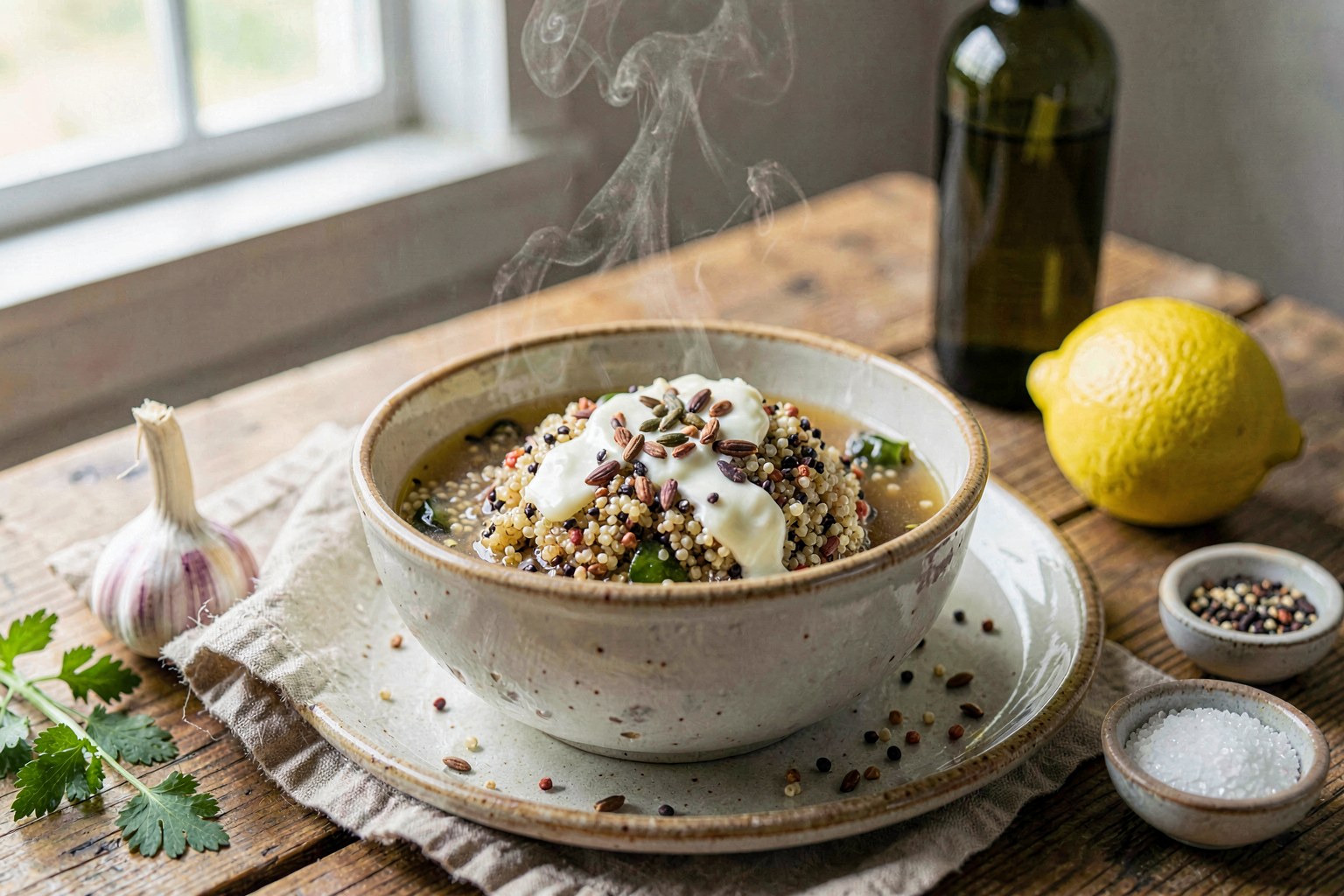 Quinoa con Charapita y Queso (Andean Sunrise Bowl)