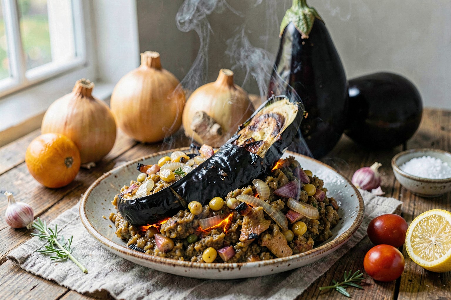 Smoked Roasted Baingan Bharta (Ayurvedic Modern)