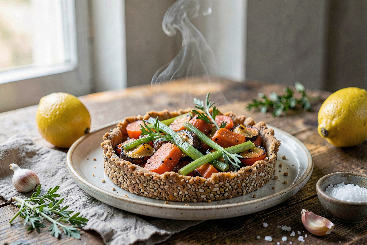 Roasted Root Vegetable Tart with Leek (Nordic Clean Tradition)