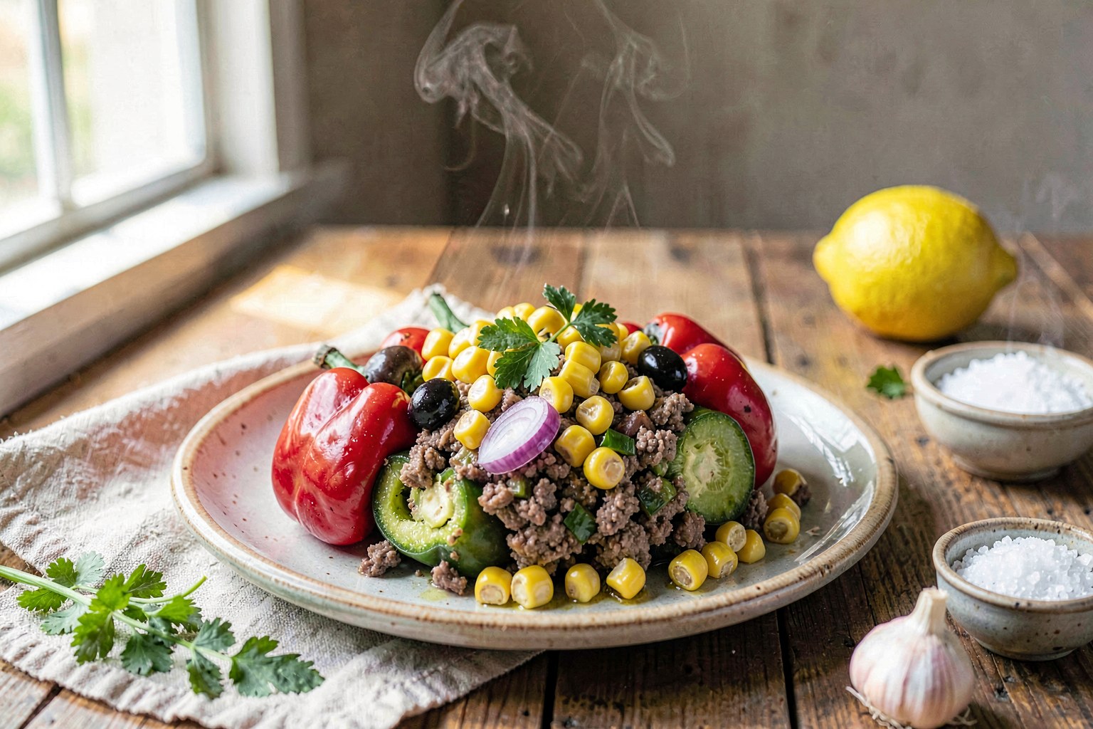 Andean Rocoto Relleno: Grass-Fed Beef & Wild Corn