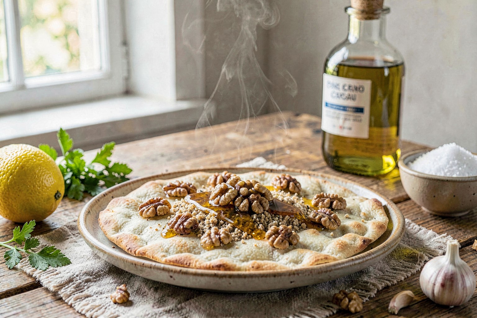Sardinian Pane Carasau with Honey & Walnuts