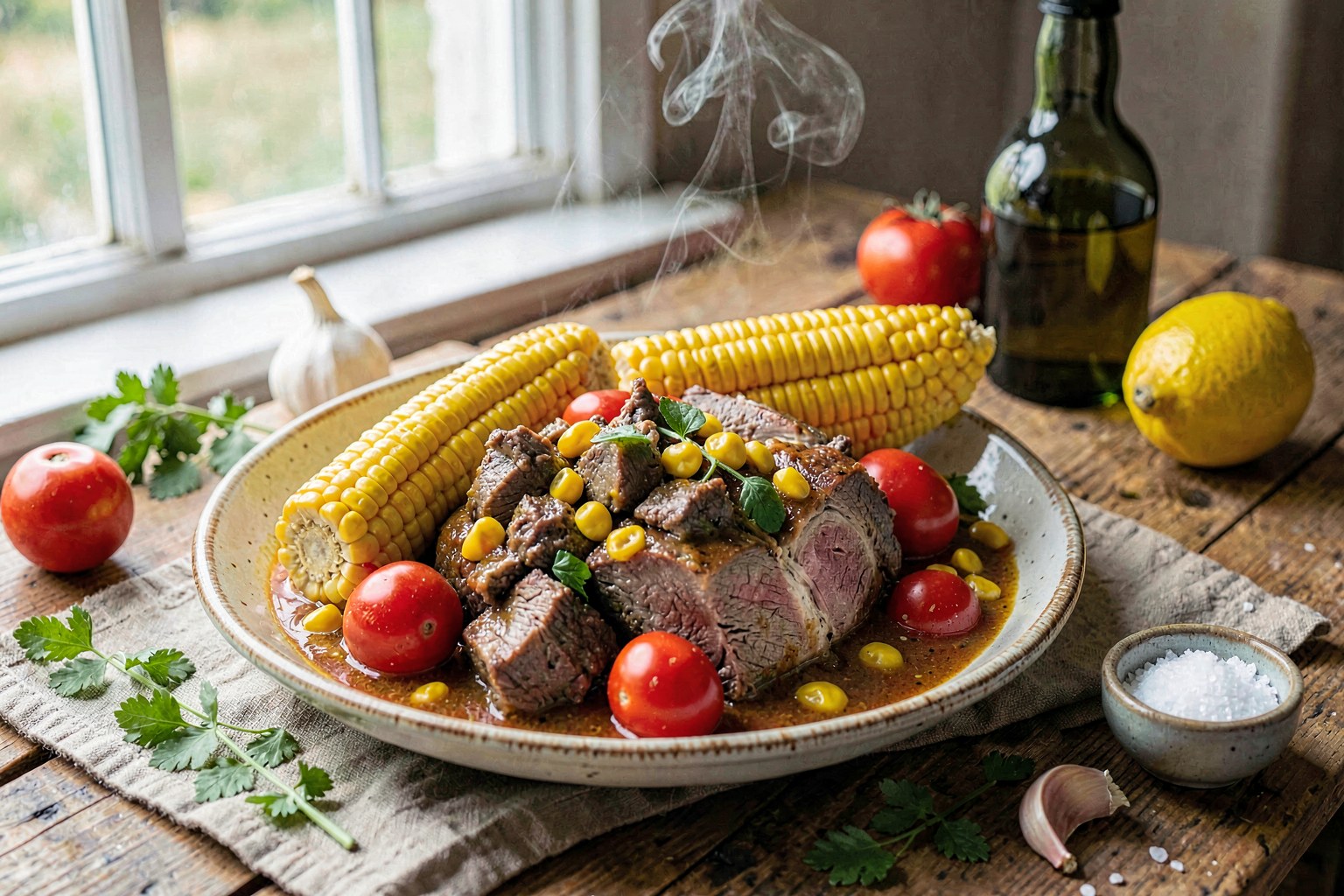 Seco de Choclo con Carne: Andean Corn & Grass-Fed Beef Stew