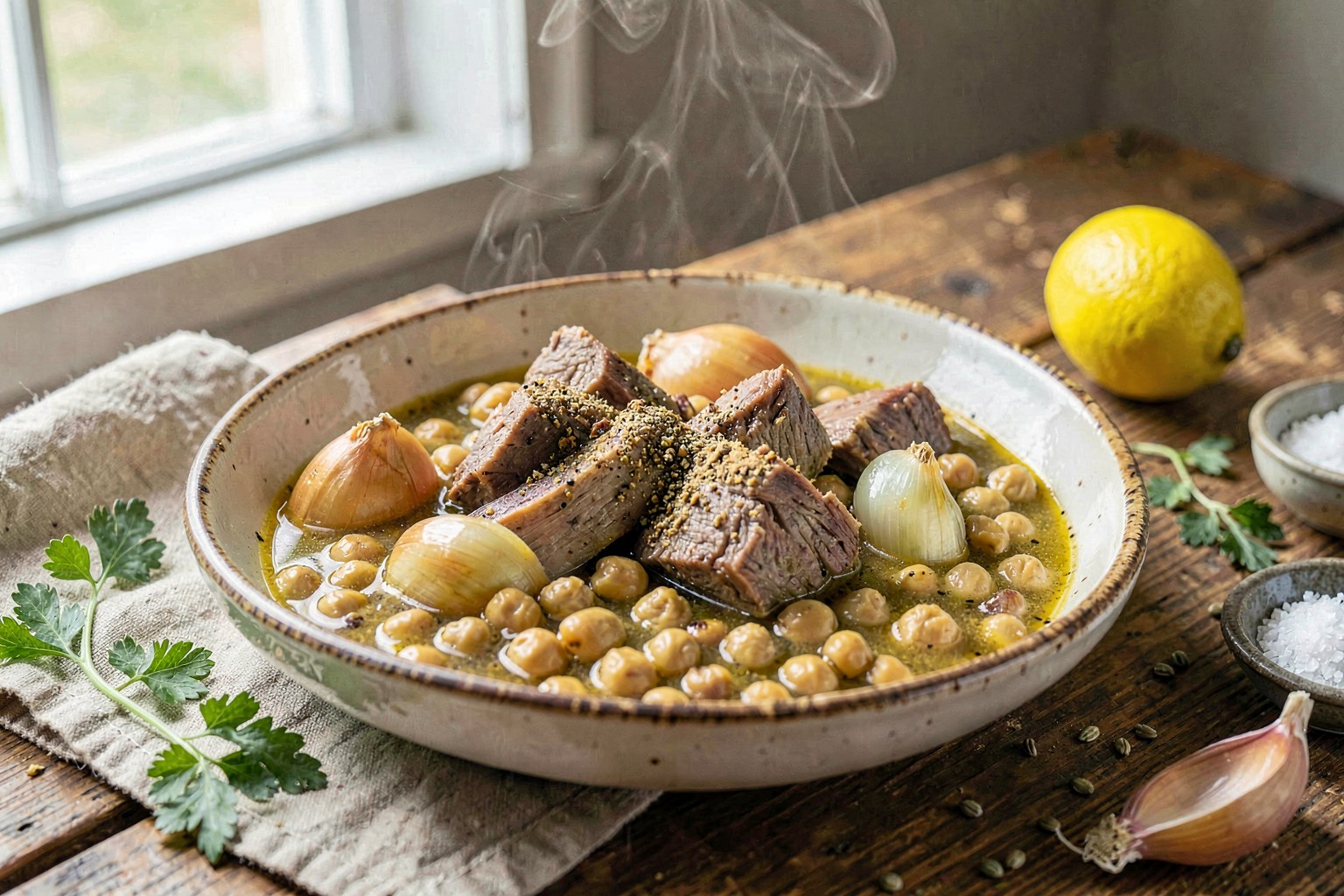Slow-Simmered Lamb & Chickpea Shorba with Toasted Cumin