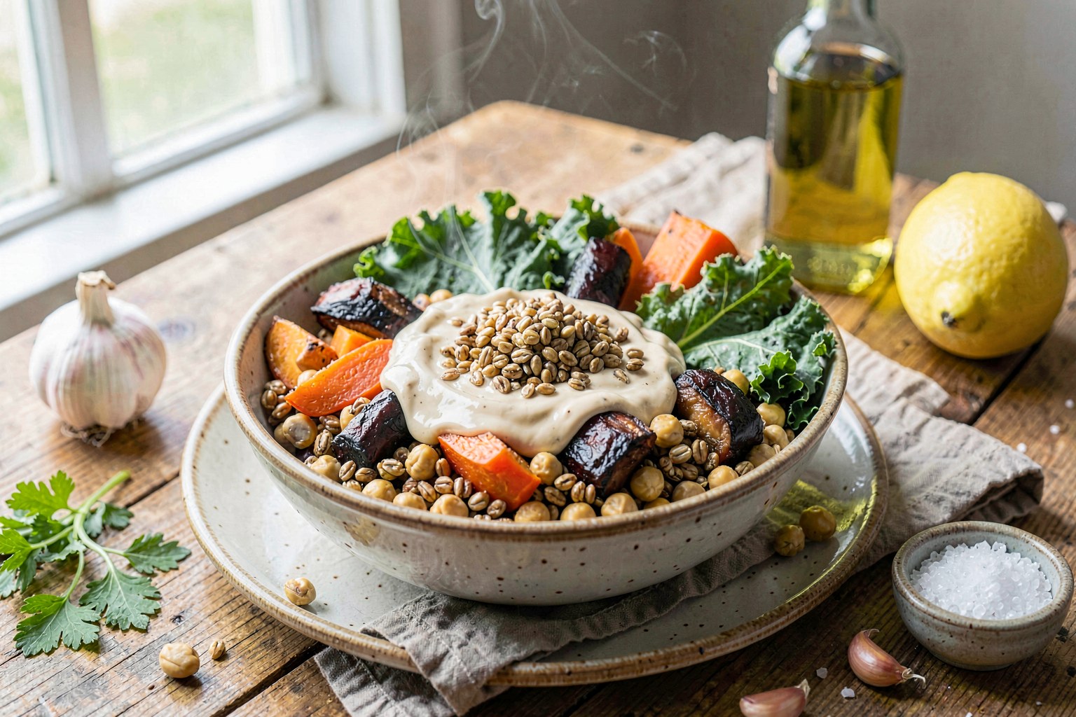 Sonoma County Heirloom Grain Bowl with Roasted Root Vegetables