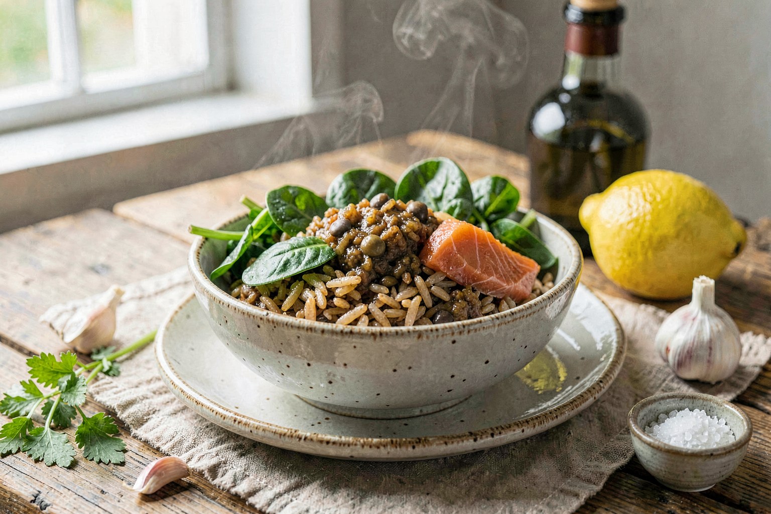 Ssuk-Gaeng Rice Bowl with Fermented Soybean Paste