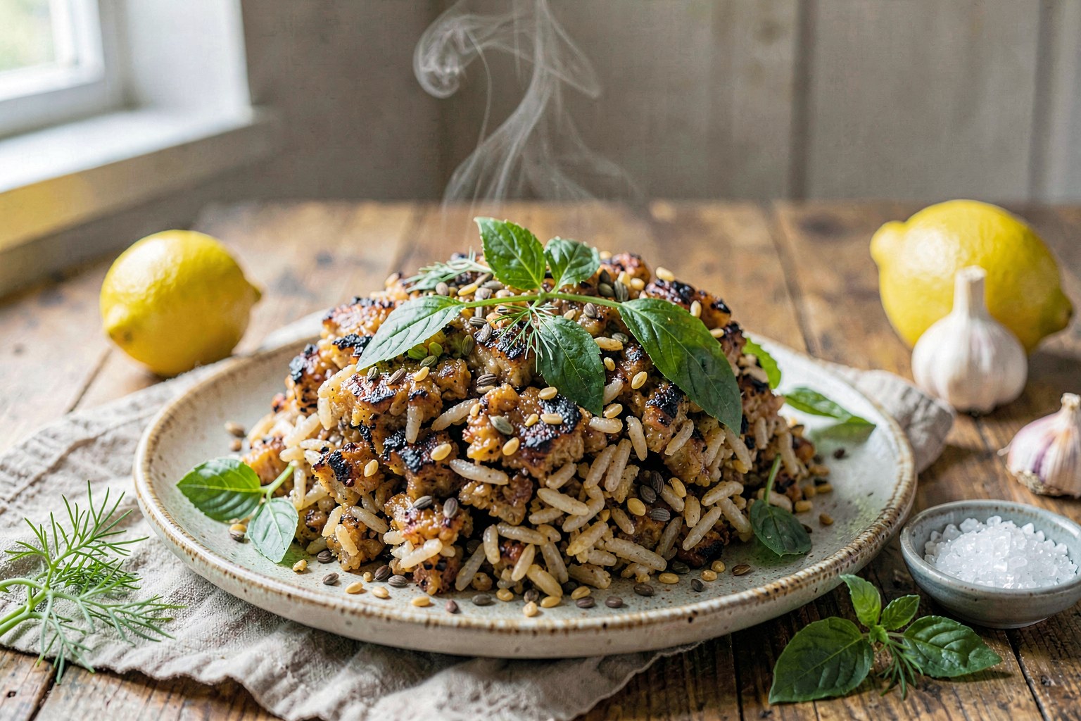 Tod Man Khao: Roasted Glutinous Rice with Cumin, Coriander & Dill