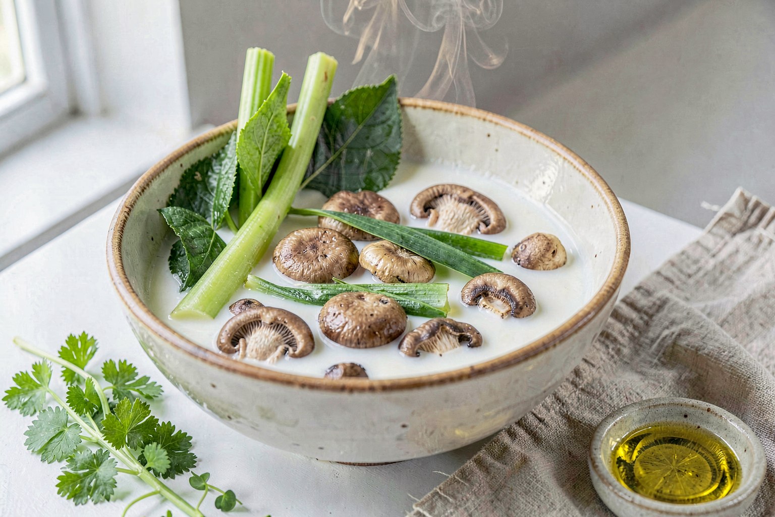 Tom Kha with Wild Mushrooms, Lemongrass & Organic Coconut