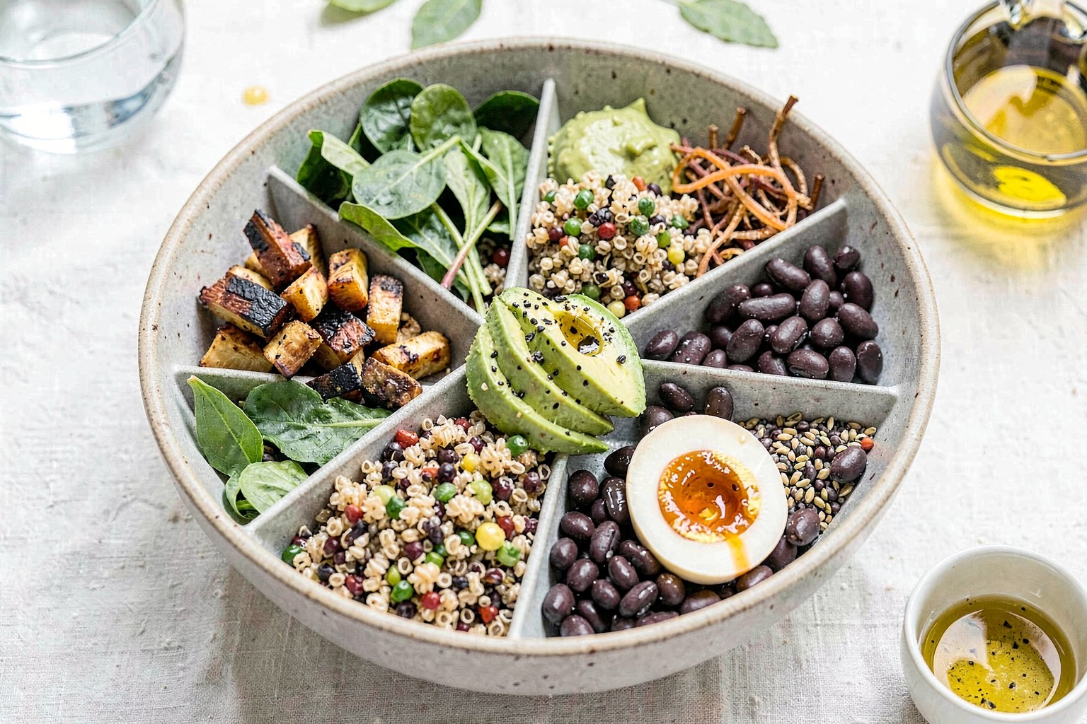 Tri-Color Quinoa & Avocado Bowl with Aji Lime Vinaigrette