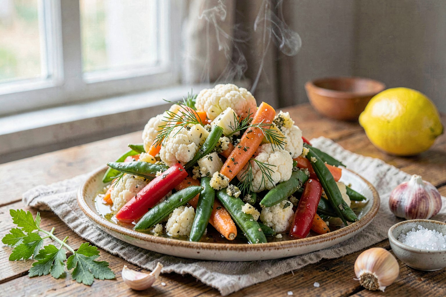 Levantine Garden Turshi: Fermented Crunch with Garlic & Dill