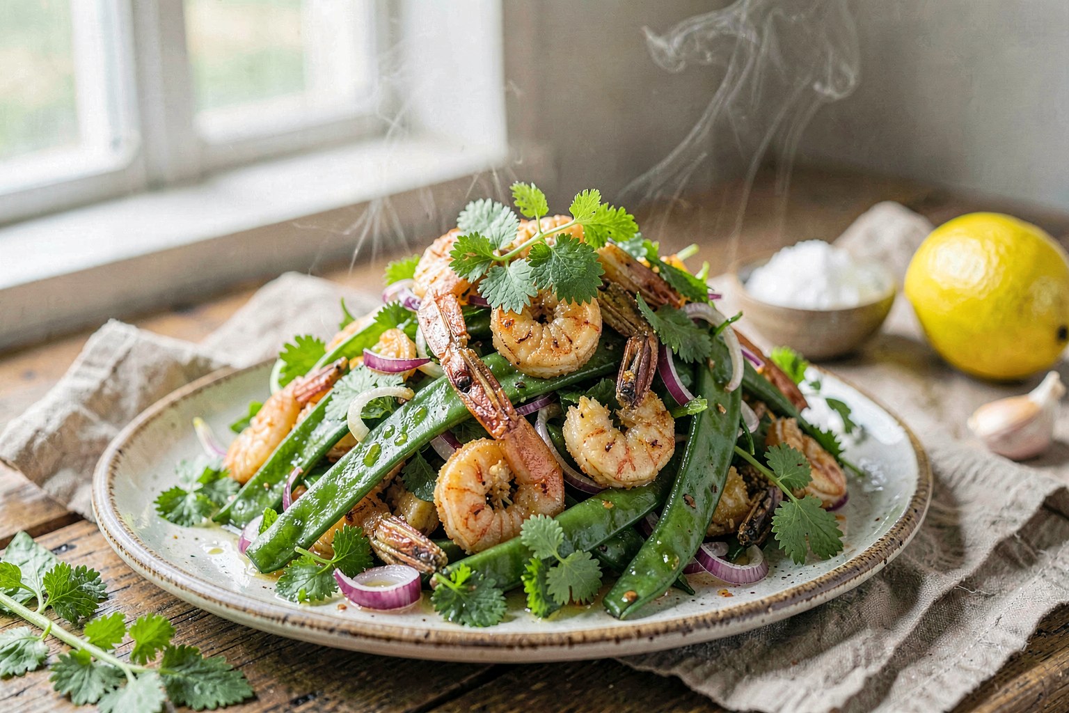 Yam Woeng Talay: Crispy Dried Shrimp & Herb Salad