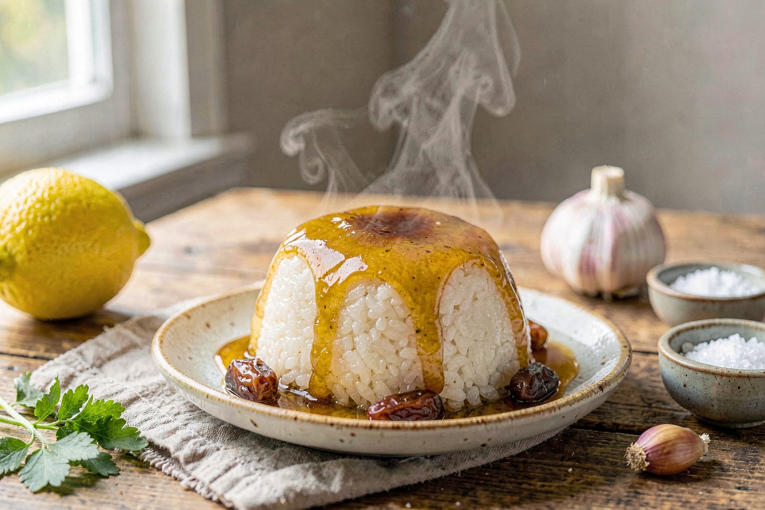 Steamed Yuzu Mochi with Tart Yuzu Glaze